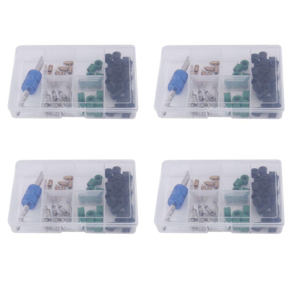 71Pcs A/C Valve Core R12 / R134a Ac Master Valve Core Repair Kit White 4852890843610