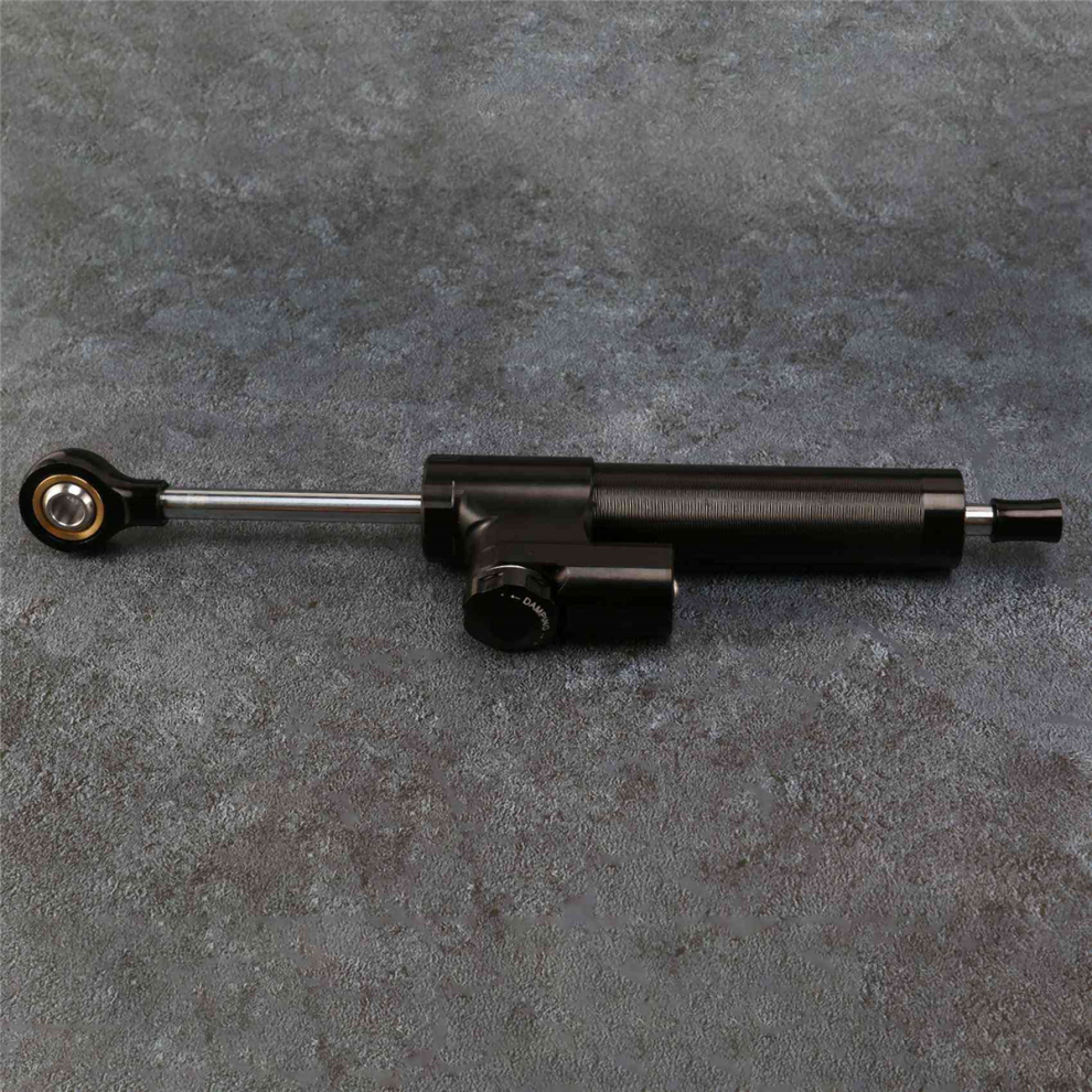 Universal Steering Damper Motorcycle Stabilizer Linear Reversed Black 4852890854265