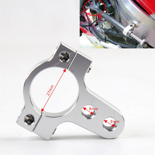 27mm Damper Fork Bracket for Motorcycle Bike Modification Silver 1