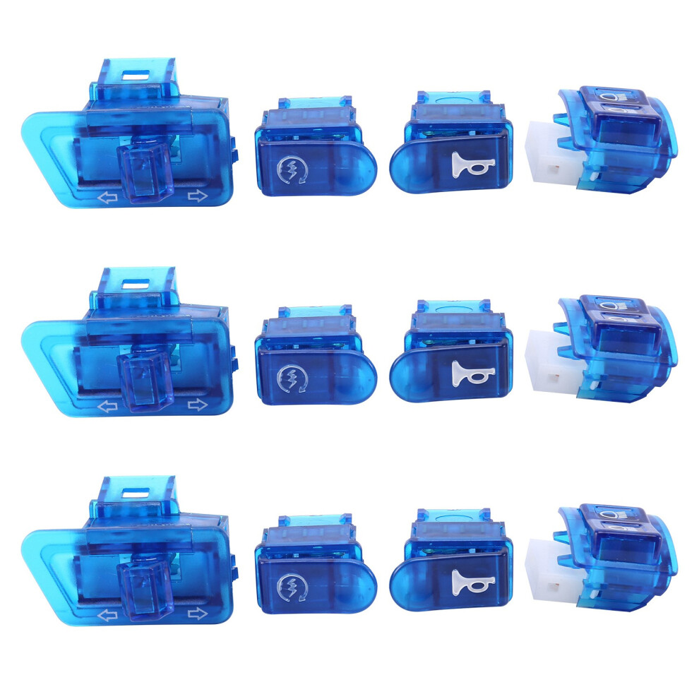 12X Motorcycle Horn Switch For Af27 Af28 Af34 Af35 Blue 4852890865933