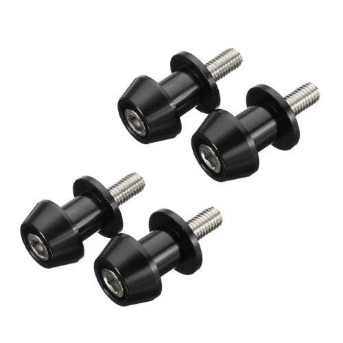 2Pcs Motorcycle Cnc Sliders Spools Stand Screw For (Black)