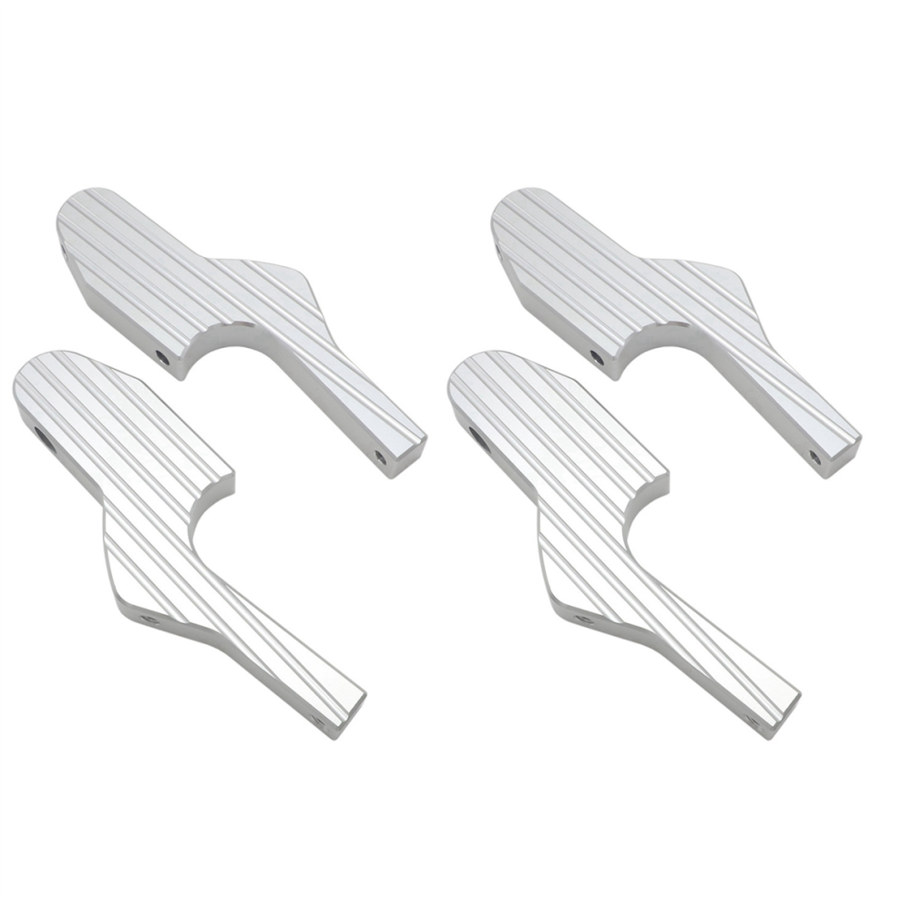 Scooter Foot Rests Passenger Foot Pegs Extensions Extended Footpegs Silver 4852890861683