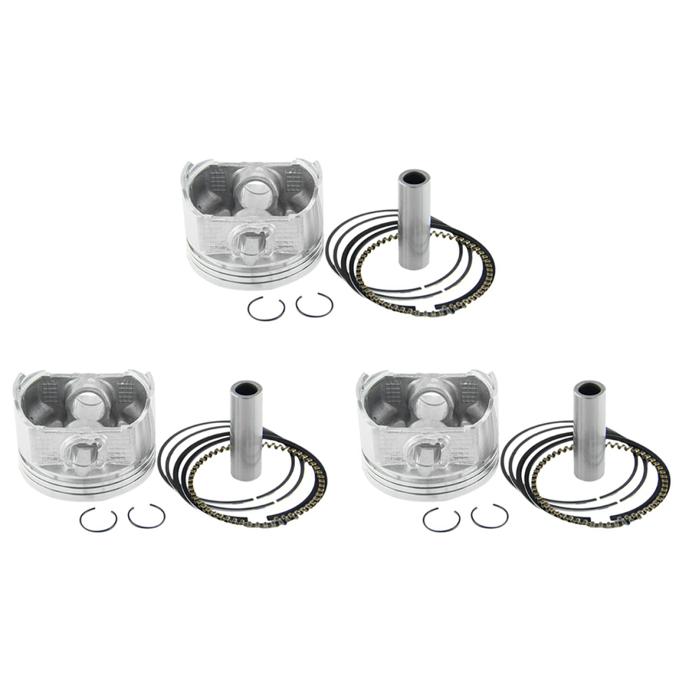 Motorcycle Piston Ring 15Mm Pin Ring Kit Cylinder Piston Ring Gasket Silver 4852890865766