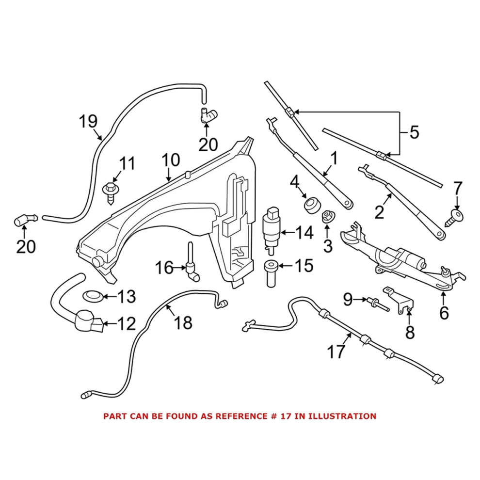 Windscreen Nozzle Chain Sprayer Jet System For - X5 E70 2006-2013 4852890863236