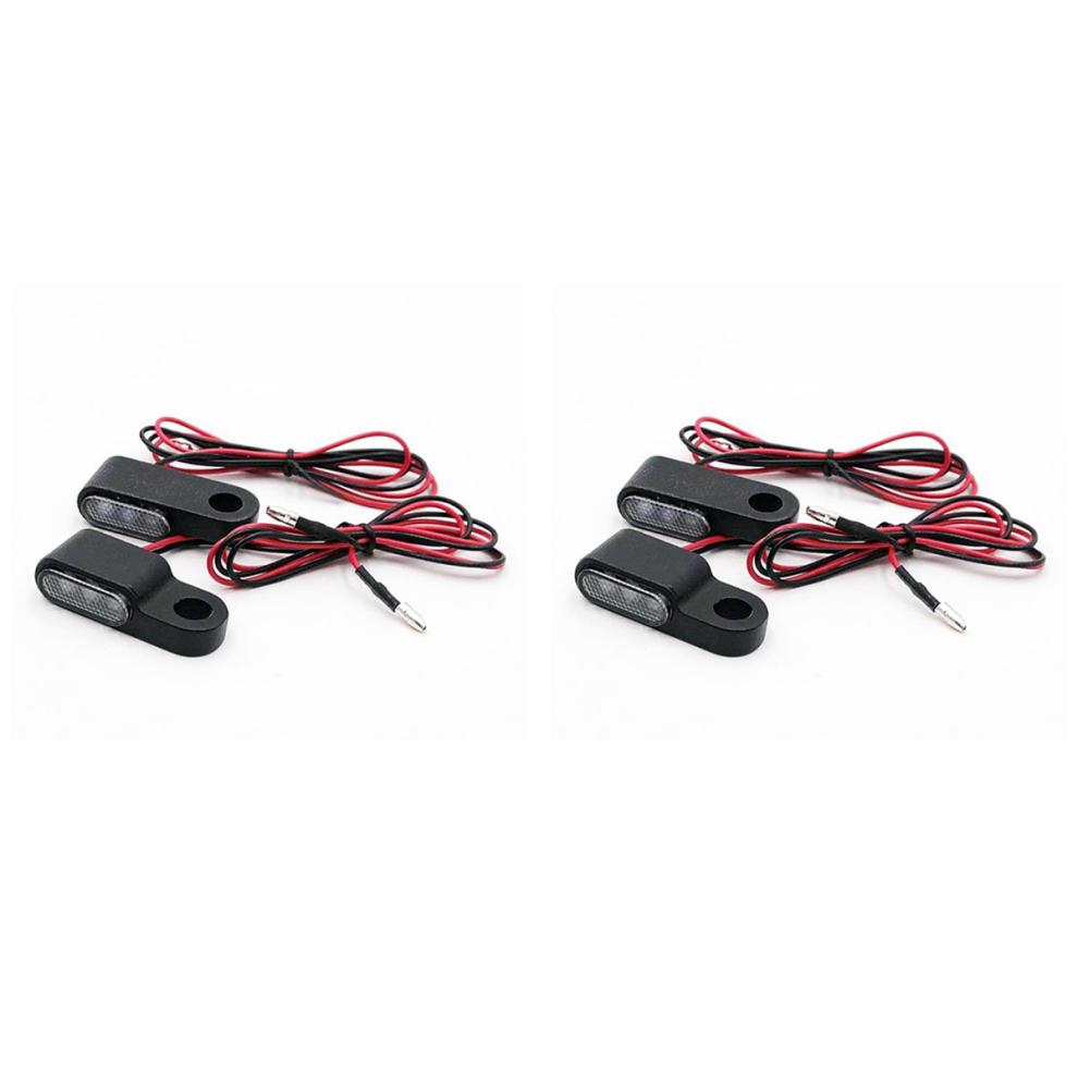 2Pcs 12V Motorcycle Indicators Led Turn Signal Handlebar, Light/Black 4852890871224