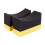 2x Contoured Auto Wheels Brush Sponge Tools For Tire Yellow+Black 2