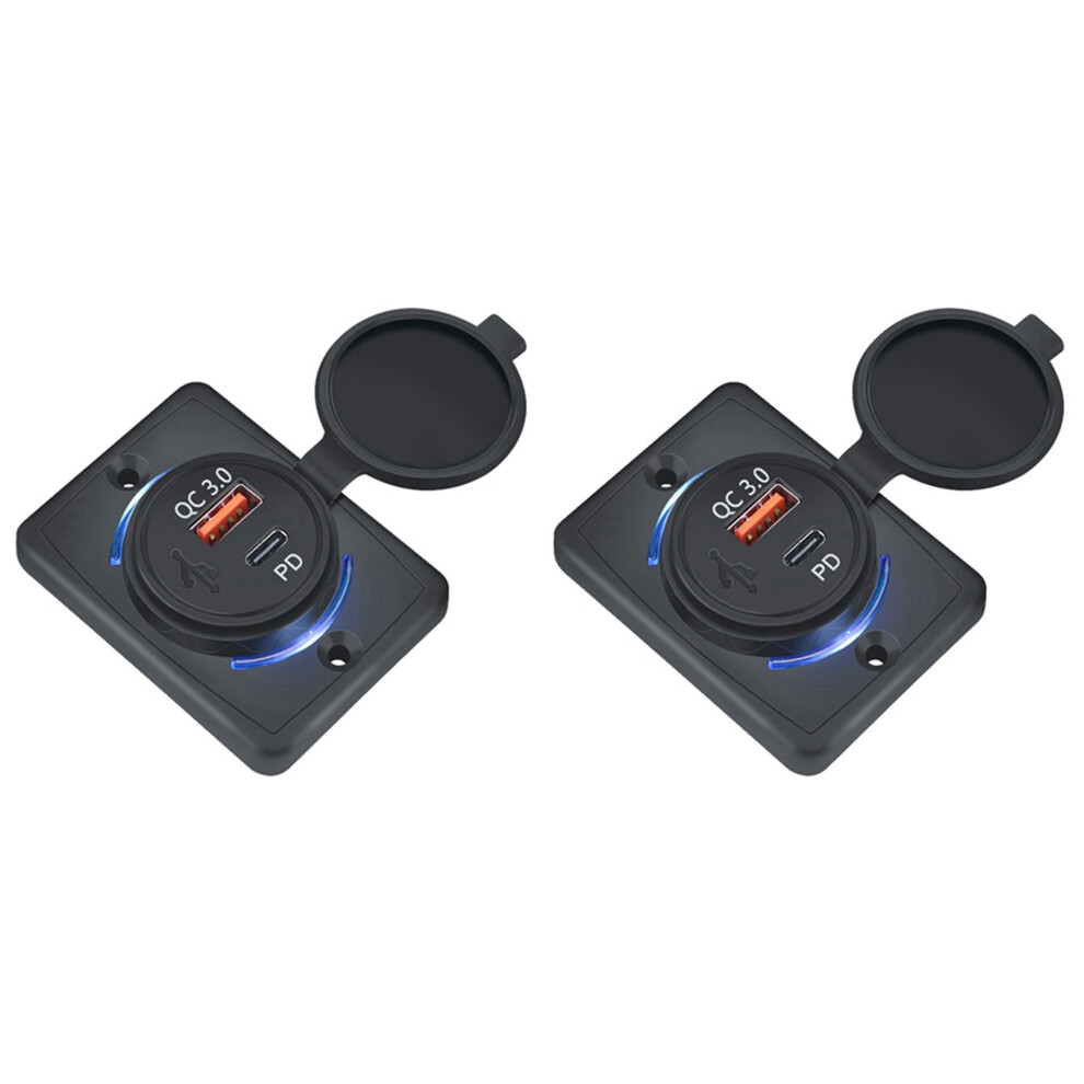Car Charger Socket 18W And Qc 3.0 Usb For Car Boat Marine Rv Mobile 4852890879138