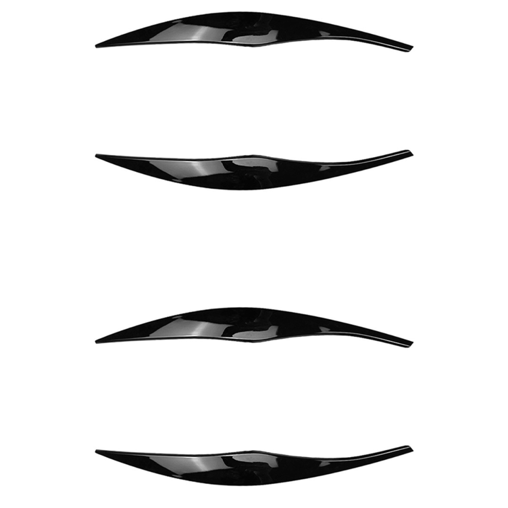 Headlight Cover Garnish Strip Eyebrow Cover Trim Sticker Glossy Black 4852890877370