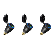 Motorcycle DIN Charger to QC3.0 USB & Type C 30W Power Delivery
