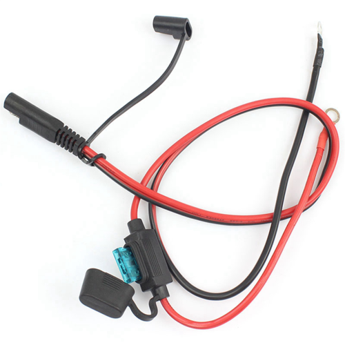 2Pcs Motorcycle Battery Charger Sae Charging Cable Sae Fuse 2