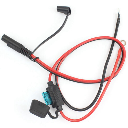 2Pcs Motorcycle Battery Charger Sae Charging Cable Sae Fuse 2