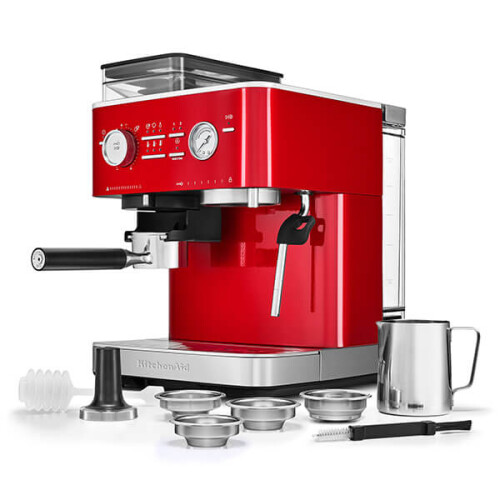 KitchenAid KitchenAid Espresso Machine with Burr Grinder Candy Apple Red 2