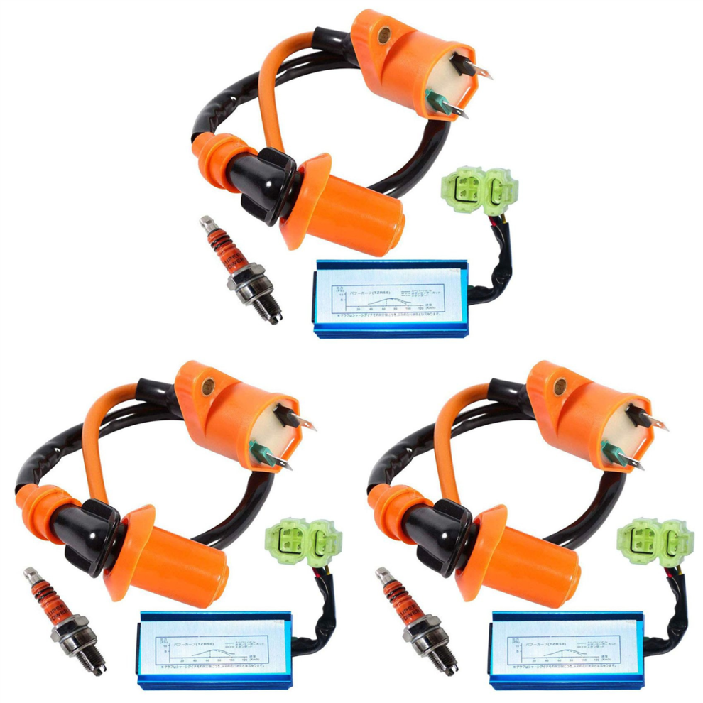 Ignition Coil 6 Pin Cdi 3 Electrode Spark Plug For Gy6 50Cc 150Cc 4852890885955