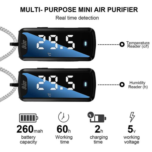 120 Negative Hanging Neck Purifier Personal Wearable Mini Portable Temperature Measurable P 2