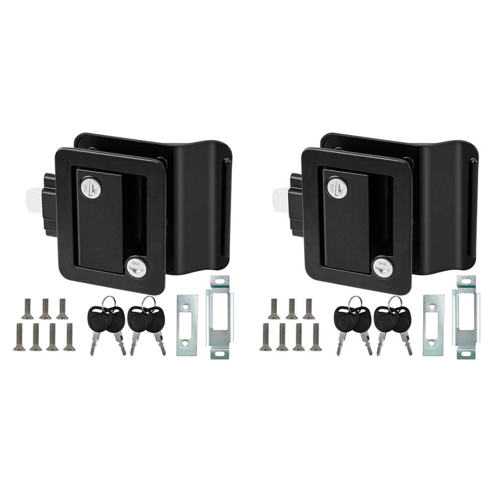 Rv Travel Trailer Entry Door Lock, Latch With Paddle Deadbolt 4852890893066