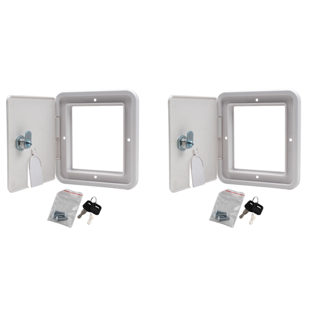 Rv Heavy Duty Cable Hatch Cover With 2 Keys W 5.94 Inch, H 6.54 Inch 4852890892748