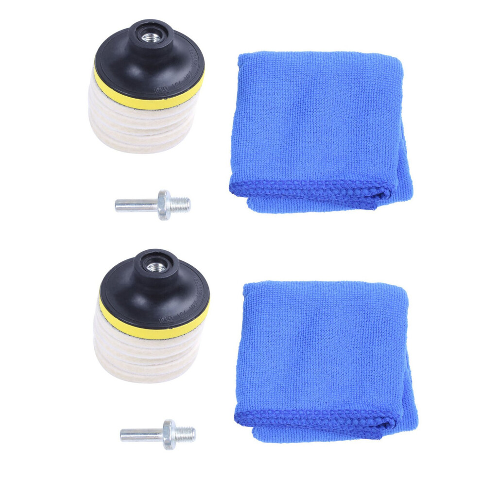 8Pc 3Inch 75Mm Felt Polishing Pad Windscreen Glass Polishing Kit 4852890804314