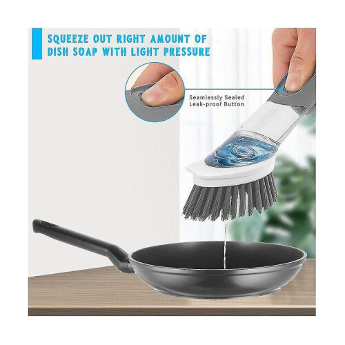 Dish Cleaning Brush- Dispensing Dish Brush Set 4 Replacement Stora H for Dish Po 1