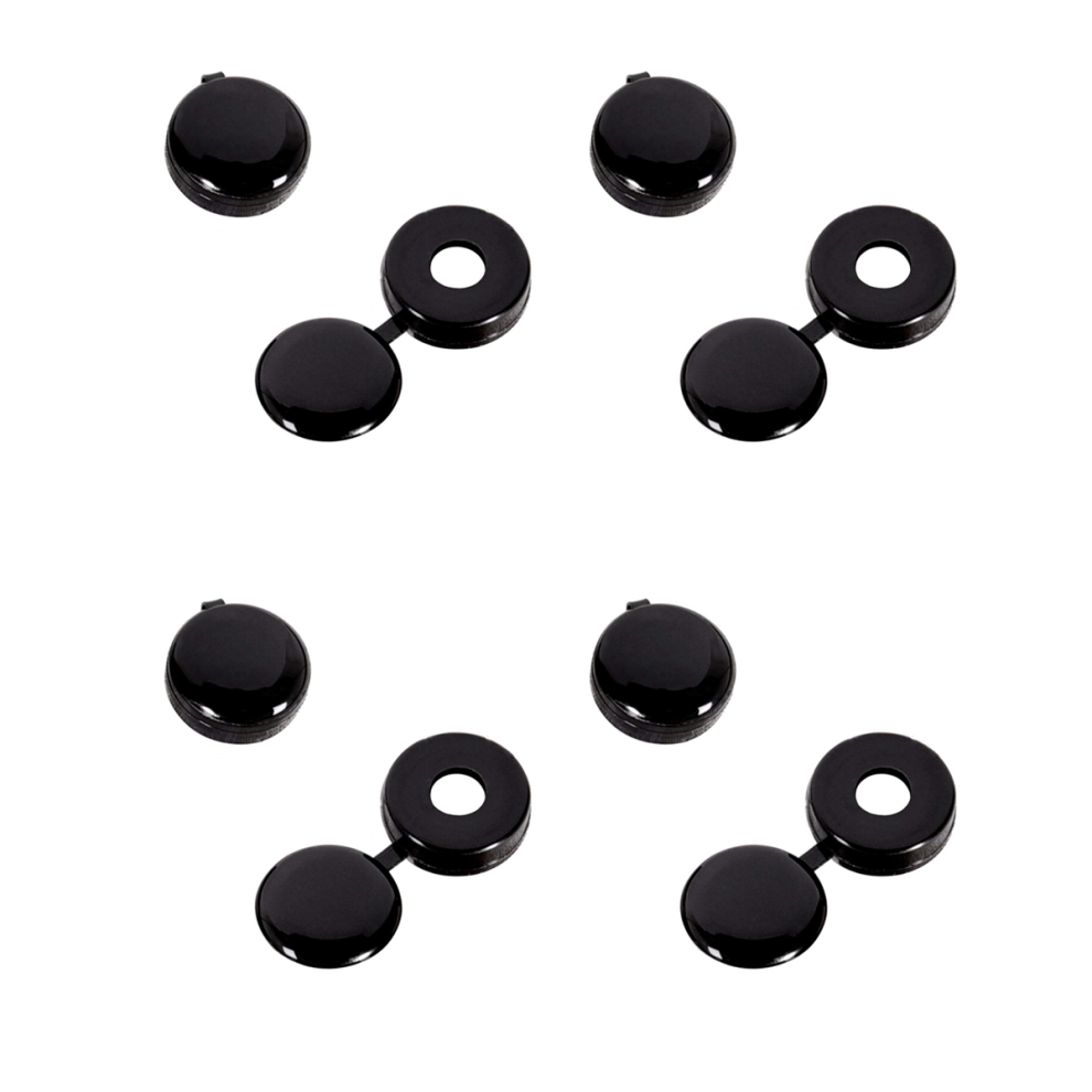 Screw Cap Cup Washer Hinged Cover Black ( Pack Of 50 ) 4852890804888