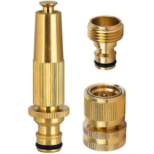 Ct Quick Connect Garden Hose Fitting, Adjustable Brass Garden Hose Gun, 3/4