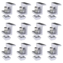 12pcs Solar End Solar Panel Mounting Brackets,adjable Pv Photovoltaic Mounting Brack