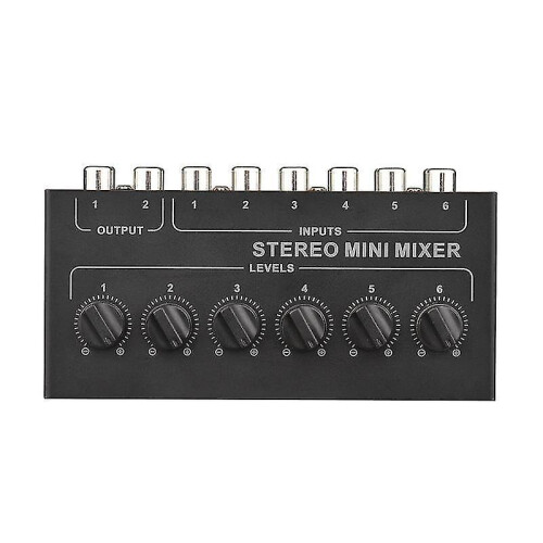 Cx600 Mini 6 Chl Passive Mixer Portable O Mixer 6 In 2 Out Distributor Vo 1
