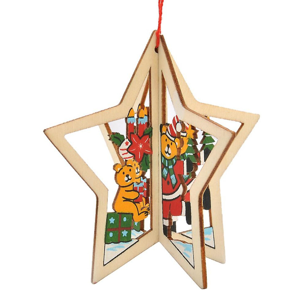 Gigbuff Cam 3 Pcs Wood Decor Christmas Tree Ornament Christmas Ornaments Pendant Ornament-image-OPC-PHXFX8R-NEW