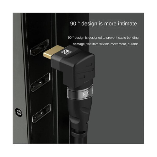 8k -compatible Right- Adapter -compatible To Fe Elbow Connector Hd Extens Connector