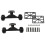 2 Sets S Board Wheels Alloy Sboard Trucks Rubber -wheel Board S Mini C 1