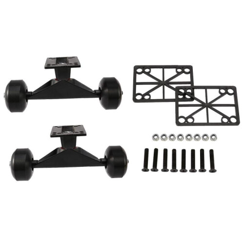 2 Sets S Board Wheels Alloy Sboard Trucks Rubber -wheel Board S Mini C