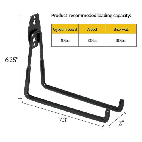 Gara Hooks 6 Pack Stora Hooks Duty Steel Tool Hs for Utility Izer, Mo 1
