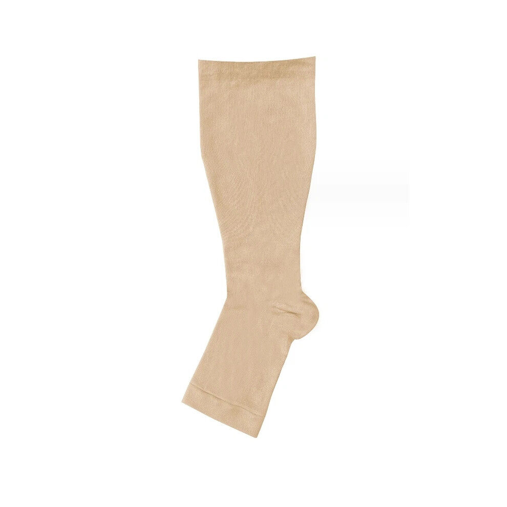 (Skin 02, 2XL) Plus Size Compression Socks Wide Calf Support for Men And Women  2XL-7XL