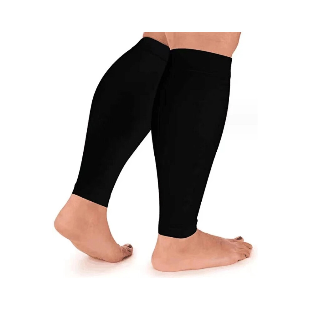 Black ( 01, 3XL) Plus Size Compression Socks Wide Calf Support For Men And Women 2XL-7Xl New