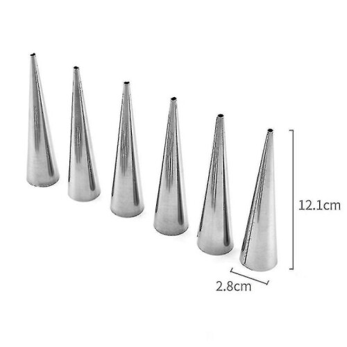 12pcs Pastry Cream Horn Cone Shaped Bread Cake Mould Baking Tool Set 2