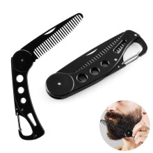 Portable Stainless Steel Folding Beard Hairdressing Comb for Men