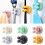 (White) 6pcs Silicone Adhesive Hook Utility Stand Plug Cable Holder Key Hook For Bathroom Kitchen 1