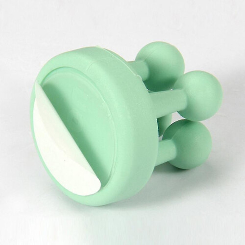 (Green) 6pcs Silicone Adhesive Hook Utility Stand Plug Cable Holder Key Hook For Bathroom Kitchen 1