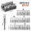 (Blue) Hex Shanked Non-slip Screwdriver Handle With Screwdriver Bits Repair Kit 4