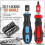 (Blue) Hex Shanked Non-slip Screwdriver Handle With Screwdriver Bits Repair Kit 5