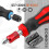 (Red) Hex Shanked Non-slip Screwdriver Handle With Screwdriver Bits Repair Kit 4