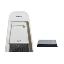 (White) Cleaning Brush Trash Shovel Wiper Desktop Broom And Dustpan Set Household Wiper Broom Cleaning Dust Slit Brush Set