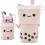 (Pink) Pencil Case Pull Down Wave Point Pen Holder Case Retractable Capacity Canvas 1