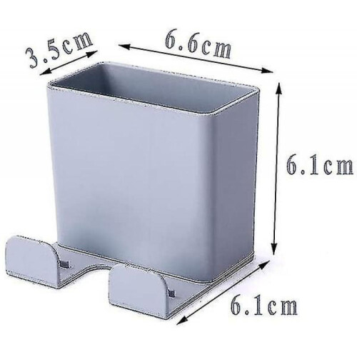 3 Pcs Wall Mount Remote Control Holder, Abs Wall Mount Storage Box for Cell Phone Charging Holder, Remote Control Storage Box 1