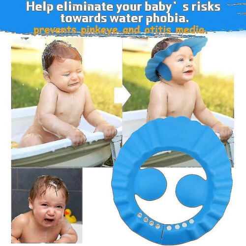 2pcs Adjustable Baby Shower Cap Baby Shampoo Cap 1