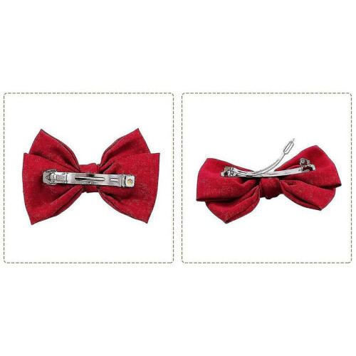 6pcs Large Hair Bows Elegant Barrettes Hair Accessories 2