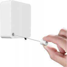 Outdoor Retractable Clothesline Extendable Wall Hanging Clothesline Easy Install 4.8m Stainless Steel Clothesline Adjustable Maximum Load 20 Kg