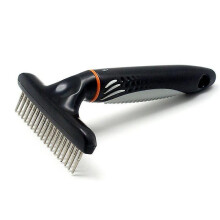 Pet Dogs Cats Combs - Stainless Steel Grooming Thick Hair Removal Rake Brush for Animals Fur Shedding Comb