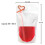 100pcs Clear Drink Pouches Reusable Drinks Bags Portable Stand-up with Straw 2