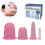 (Pink) 4pcs Silicone Vacuum Cup, Cupping Therapy Set 2