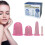 (Pink) 4pcs Silicone Vacuum Cup, Cupping Therapy Set 1